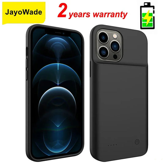 JayoWade 10000mAh Battery Case for iPhone 16 Pro Max, 15-12, Plus, Mini, Power Bank.