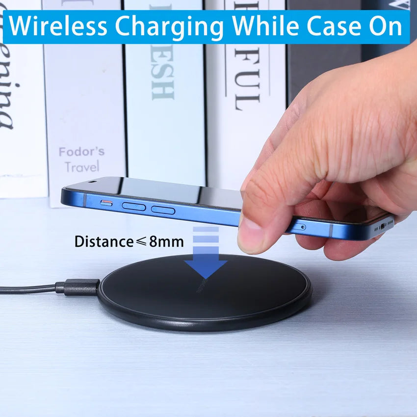 30W Wireless Charger for iPhone 15-12, Samsung, Xiaomi, Huawei. Fast Charging Pad.