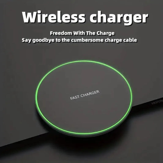 30W Wireless Charger for iPhone 15-12, Samsung, Xiaomi, Huawei. Fast Charging Pad.