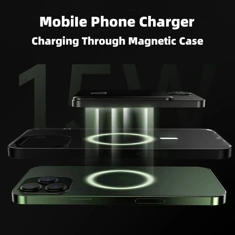 2025 Metal Magnetic Power Bank, Magsafe Wireless Charger for iPhone & Samsung.