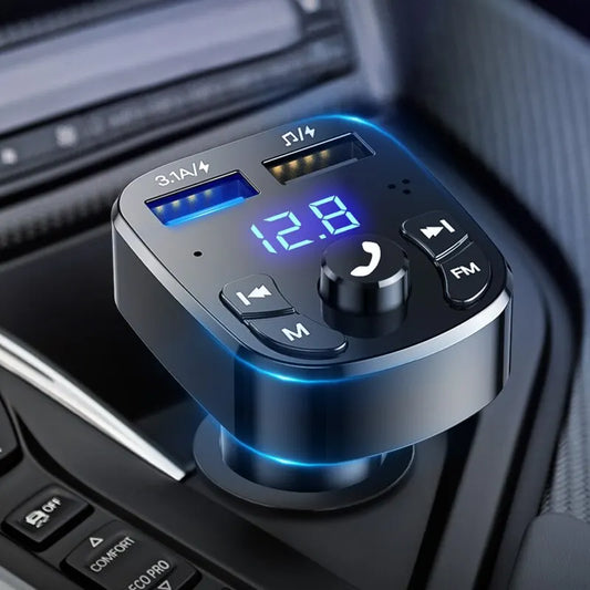 Car MP3 Player, Dual USB Fast Charger, Bluetooth 5.0 FM Transmitter.