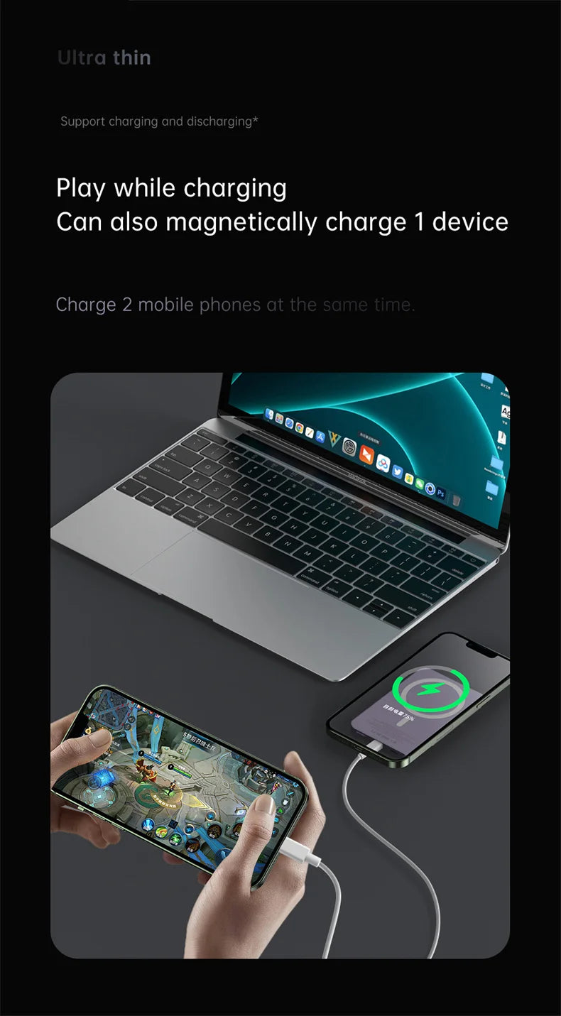 2025 Metal Magnetic Power Bank, Magsafe Wireless Charger for iPhone & Samsung.