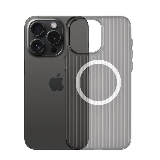 Magnetic iPhone Case for 16-11, Pro Max, Electroplated Grating Back, Wireless Charger Compatible.